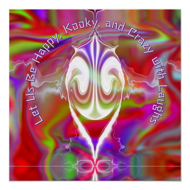 Poster en marbre Abstrait liquide coloré brillant (Devant)