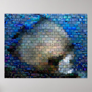 Poster en mosaïque de poisson tropical