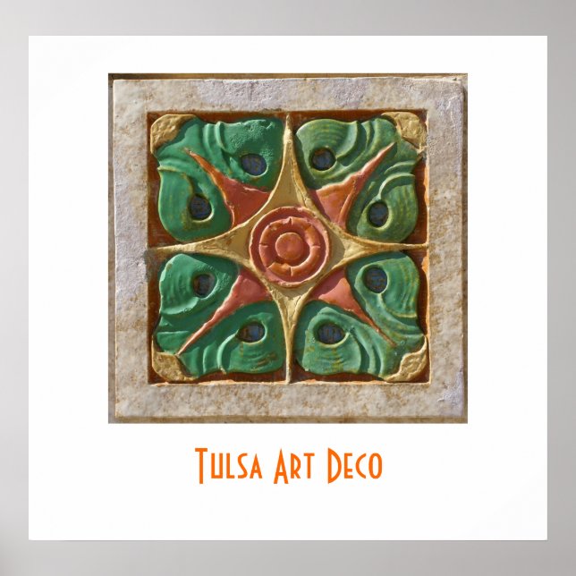 Poster en mosaïque de Tulsa Art Déco (Devant)