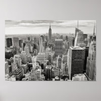 Poster en noir et blanc New York Manhattan