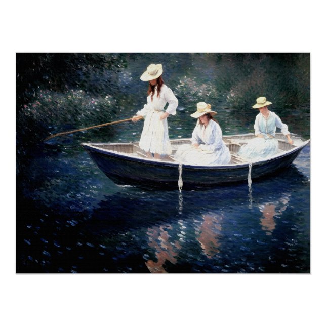 Poster En Norvégienne Bateau à Giverny (Devant)