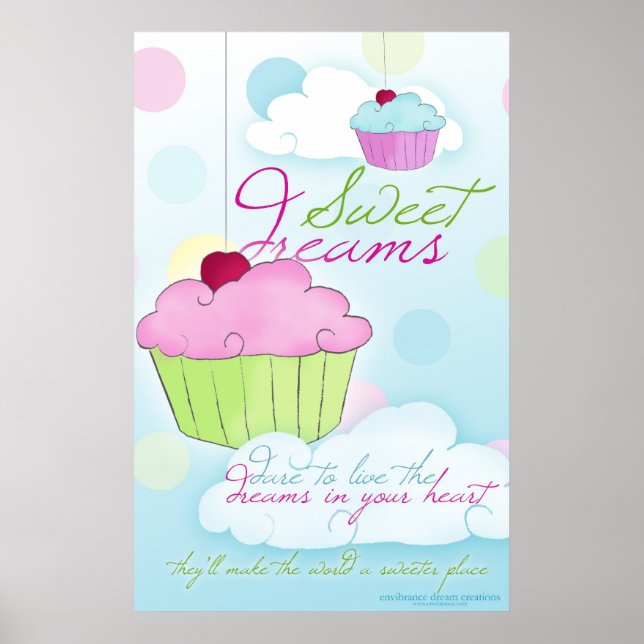 Poster en nuage de Cupcake Dreams (Devant)