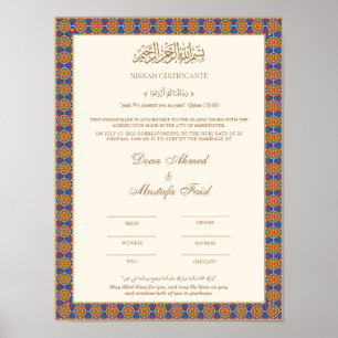 Poster en or nikahnama