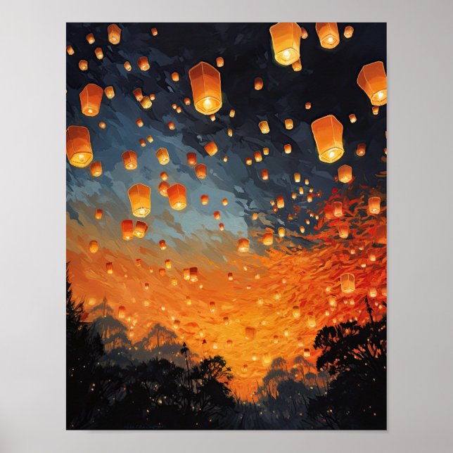 Poster en papier chinois Paysage Art (Devant)