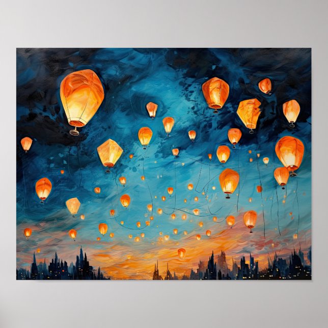 Poster en papier chinois Paysage Art (Devant)