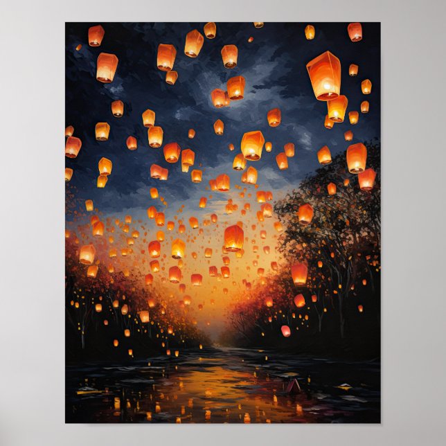 Poster en papier chinois Paysage Art (Devant)
