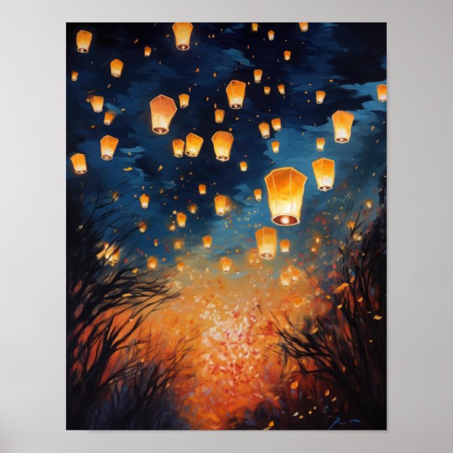 Poster en papier chinois Paysage Art (Devant)