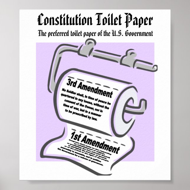 Poster en papier toilette de la Constitution (Devant)