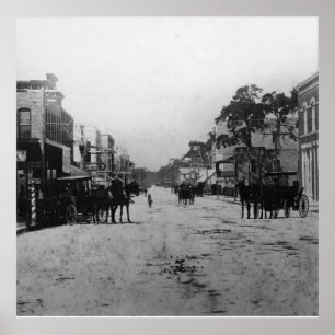 Poster En Regardant À L'Ouest Sur Flagler Street