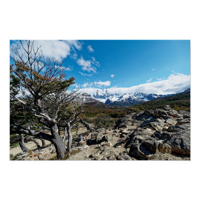 Poster En regardant vers le Mt Fizroy (Devant)