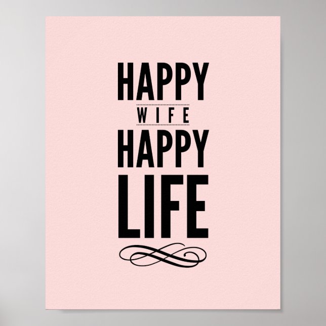 Poster en rose sur la typographie d'une femme heur (Devant)