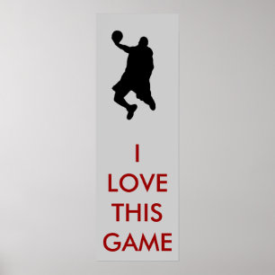 Poster en silhouette du joueur de basket-ball pano