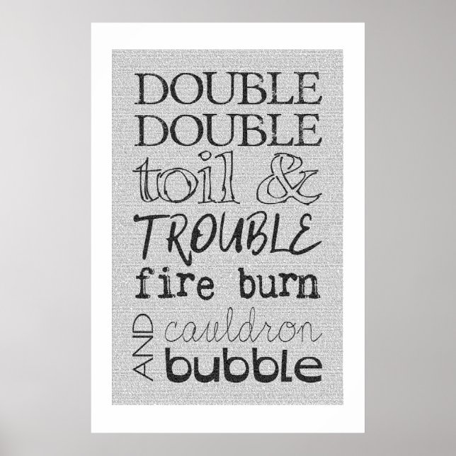 Poster en texte intégral de la nuit Macbeth (Devant)