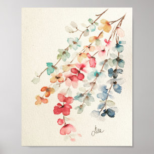 Poster en toile de qualité Floral Waterfall Premiu