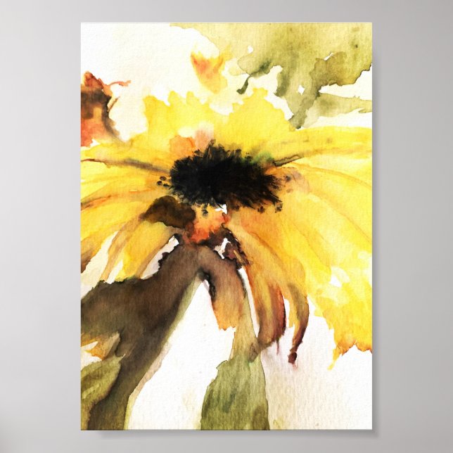 Poster en toile de tournesol Premium (5x7) (Devant)