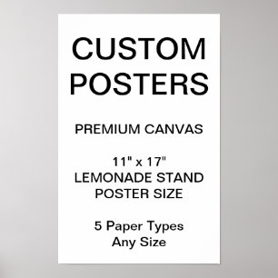 Poster en toile personnalisée 11" x 17" Blank