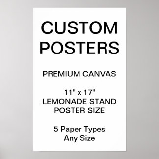 Poster en toile personnalisée 11" x 17" Blank