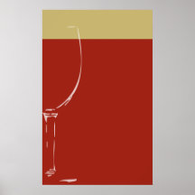 Poster en verre de vin