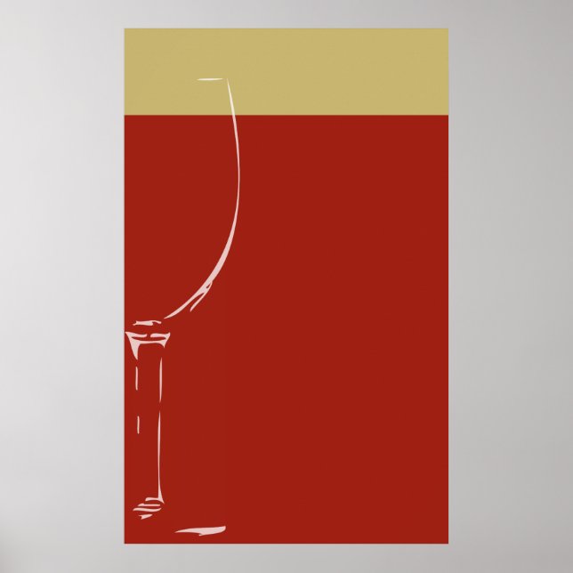 Poster en verre de vin (Devant)