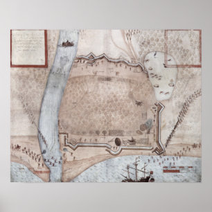 Poster Encampement fortifié, Porto Rico