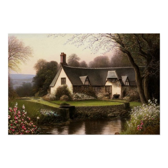 Poster Enchanting Country Cottage (Devant)