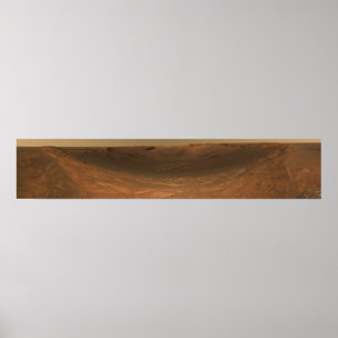 Poster Endurance du cratère d'impact à la surface de Mars
