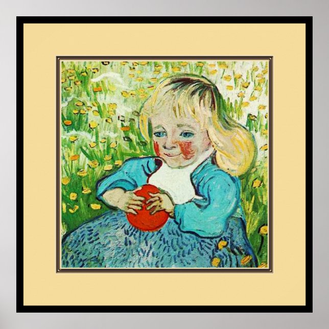 Poster Enfant avec orange, 1890. Vincent van Gogh (Devant)