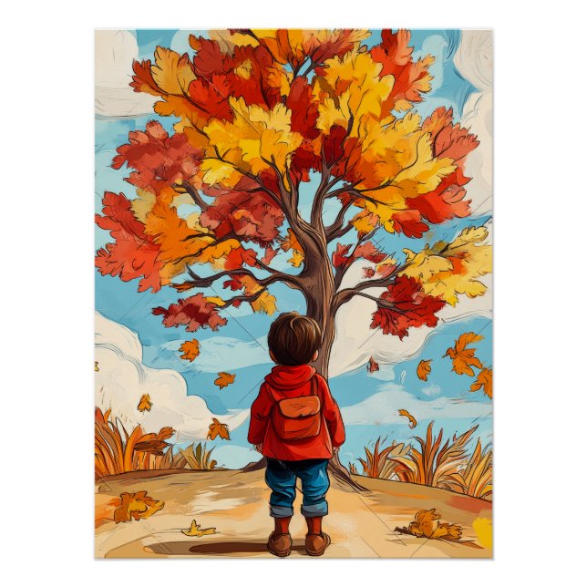 Poster Enfant d'automne (Devant)