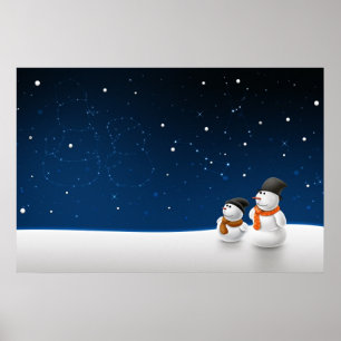Poster Enfant neigeux