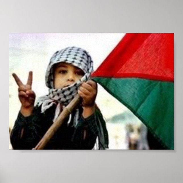Poster Enfant palestinien pour la paix (Devant)