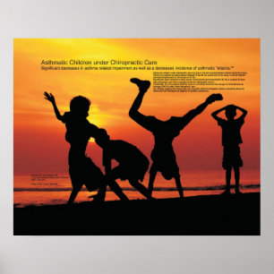 Poster Enfants asthmatiques sous garde chiropratique