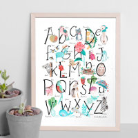 Enfants mignons ABC Alphabet | Art mur pour enfant