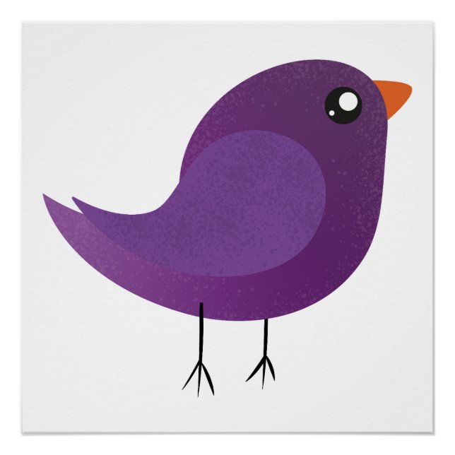 Poster Enfants oiseau mignon  (Devant)