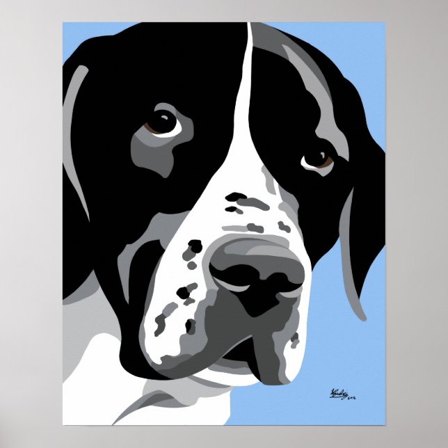 Poster English Pointer Dog (Devant)