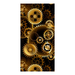 Poster Engrenages en laiton Steampunk sans couture