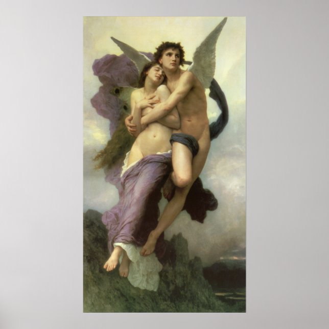 Poster Enlèvement de Psyché par Bouguereau (Devant)