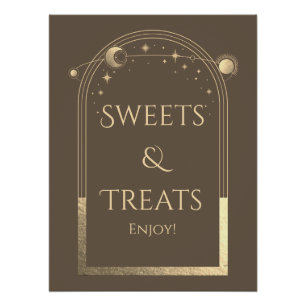 Poster Enseigne de friandises célestes Mocha Gold