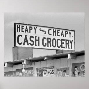 Poster Enseigne de magasin, 1939. Photo vintage