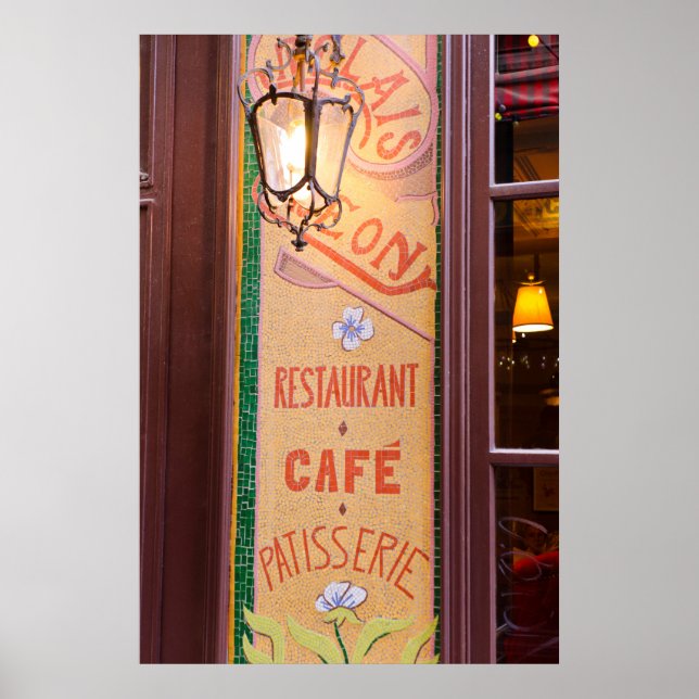 Poster Enseigne de restaurant, Paris, France (Devant)