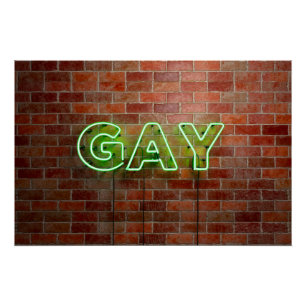 Poster Enseigne néon gay illuminée SlipperyJoe lumineuse 