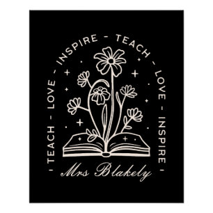 Poster Enseigner l'amour inspirent enseignant sorcier per