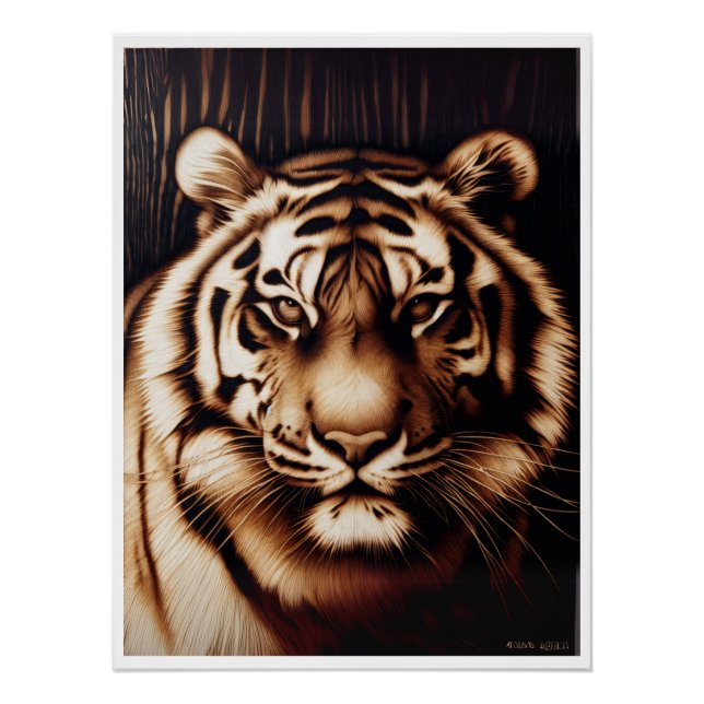 Poster Ensemble de Dessous de verre Carré Big Cat (Devant)