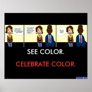 Poster entièrement coloré aveugle