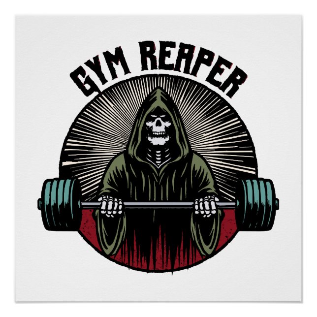 Poster Entraînement de Faucheuse de Gym (Devant)