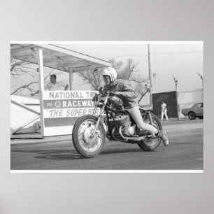 Poster Entrave vintage - BMW traînent le vélo