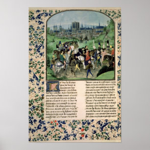 Poster Entrée de jeune Louis II de l'Anjou dans Paris