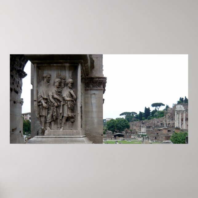 Poster Entrée des ruines romaines à Rome Italie (Devant)