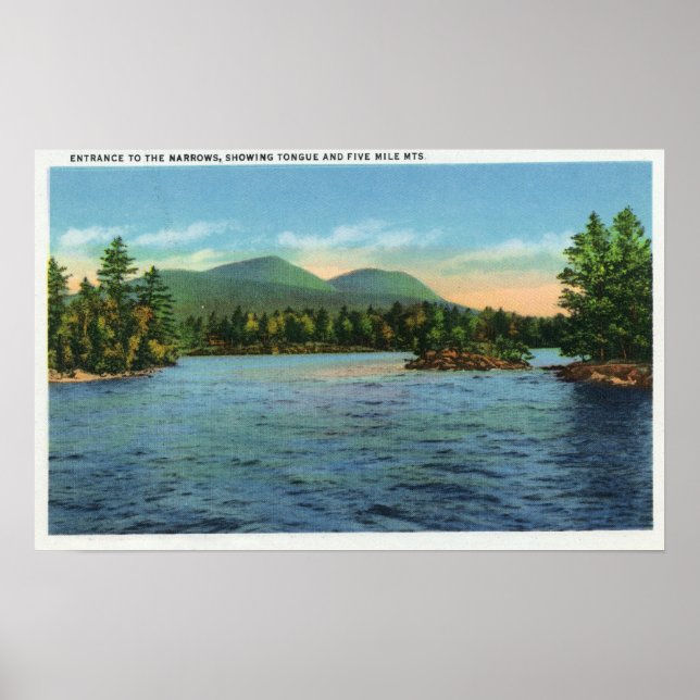 Poster Entrée étroite, langue et cinq milles (Devant)