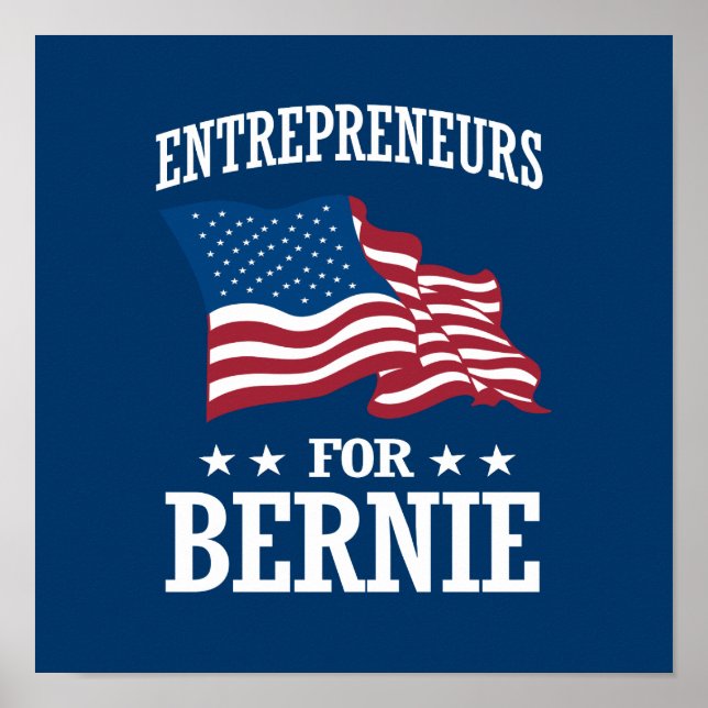 POSTER ENTREPRENEURS POUR BERNIE SANDERS (Devant)