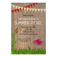 Entreprise Summer Picnic Rustic Invitation